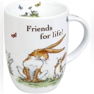 Konitz  friends for life mug  with spring floral Rabbit Design